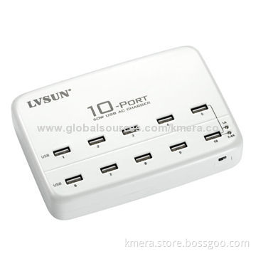 10 Ports USB Charger with 5V/1A and 5V/2.1A Output/Can Charge 10 USB Devices at the Same Time